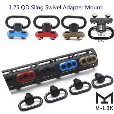 1.25inch Sling Swivel Mount Attachment for Mlok Rail Rifle Sling Adapter - Image 1 of 4