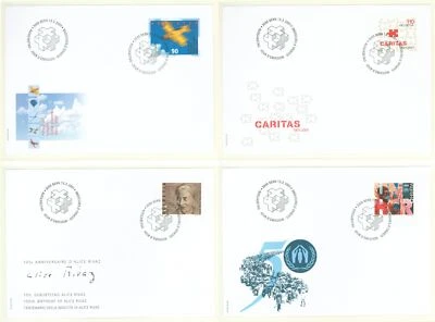 Switzerland N89 A Tivaz Writer - Aviation - Mother Child - 4 FDC 2001 - Image 1 of 3