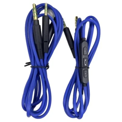 1pc JBL E45BT E40BT 2.5mm to 3.5mm Male to Male Audio Cable Line 1.2m Blue - Image 1 of 2