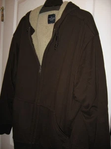 Mens Faded Glory Heavy Sweatshirt,Full Lined, Brown w Beige interior,2XL,XXL - Picture 1 of 7