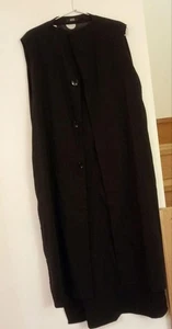 Chaleco Chaleco Largo Moyuru Chaleco Primavera Verano Chaqueta Talla M-L Negro Botón - Imagen 1 de 7