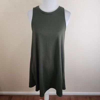 Hurley Women's Dark Green Ribbed Sleeveless Shift Dress Size XS - Image 1 of 4