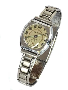 VINTAGE MENS ART DECO THE MAXIMUS LEVER 15 JEWEL SWISS WATCH - SUB SECOND DIAL - Foto 1 di 9