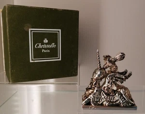 Christofle Briefbeschwerer SPHYNX Einhorn 1998 Christian LACROIX OVP versilbert - Bild 1 von 13