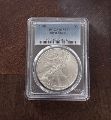 2000 $1 American Silver Eagle MS67 - Image 1 of 2