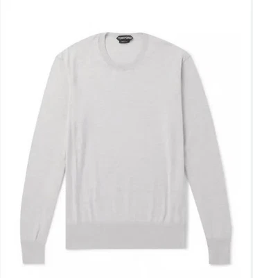 Tom Ford Cuello Redondo Manga Larga Regular Fit Visit Algodón Jersey Gris Claro 56 Foto 1 de 4