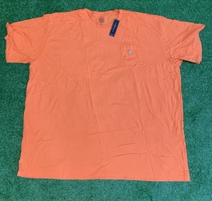Polo Ralph Lauren Mens Classic Fit Crewneck T-Shirt Orange Size 5XB Big And Tall - Picture 1 of 4