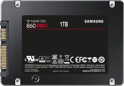 Samsung 860 Pro MZ-76P1T0 Solid State Drive 1 TB Internal 2.5" SATA 6GB/S 99%+ - Image 1 of 3