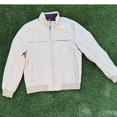 Dockers Mens Lightweight Water Resistant Full Zip Jacket Khaki Size L - Image 1 of 4