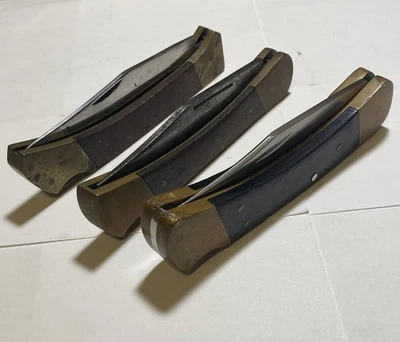 Vintage Locking Knives (Lot of 3) Buck 110, Bullet 13049, Romo P-4 Wilderness II - Image 1 of 4