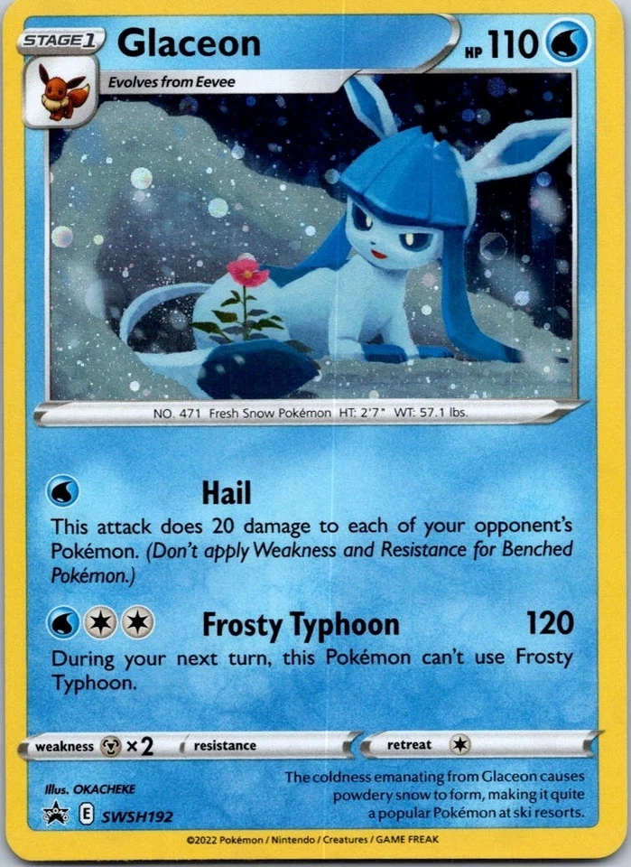 Black Star Promo Glaceon SWSH192 Promo SWSH: Sword & Shield Promo Cards - Image 1 of 2