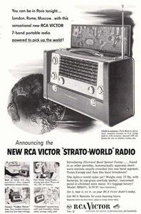 1953 RCA Victor: Strato-World Radio Vintage Print Ad - Picture 1 of 1