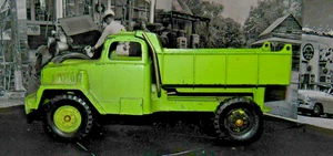 Dumper vintage anni 50 Hubley metallo verde #801 made in USA originale - Foto 1 di 6