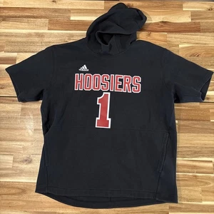 Adidas Indiana University IU Football Team Issued Short Sleeve Sweatshirt Large - Picture 1 of 9