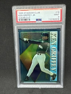 PSA 9 Como Nuevo 1995 Stadium Club Ken Griffey Jr. #18 Clear Cut Mariners B197 Foto 1 de 2