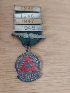 Safe Driving Competition 5 years Drivers Award 1945 1946 1947 1948 1948 Medal - Picture 1 of 7