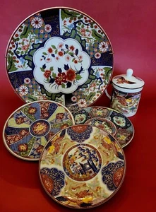 Taza de té Imari de colección de porcelana, japonesa pintada a mano una de 10", tres de 6,25" 4,75" - Imagen 1 de 7