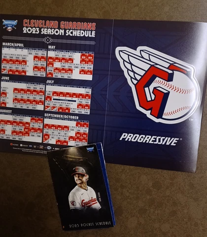 2023 Cleveland Guardians C Car & Schedule Magnet w/Pocket Sched SGA Opening Day Cover
