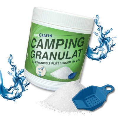 BLUECRAFT Camping Granulat Gel Bindemittel Camping-Toilette Outdoor Wohnwagen Zelten WC