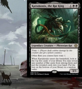 Mazo Karumonix, el Rey Rata Comandante Ratas Implacables EDH Listo para Jugar Tóxico - Imagen 1 de 12