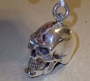Sterling Totenkopf Anhänger extra groß - Bild 1 von 7