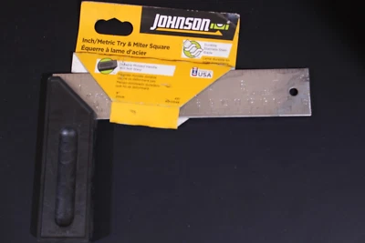 Johnson Level Try and Miter Square Inch/Metric Durable Stainless Steel 40-0546 - Image 1 of 4