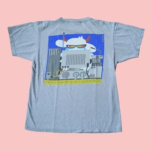 Vancouver Cows Grunge Graphic T shirt Skater Vintage 1990s Grey Tee, Sz M - Picture 1 of 7