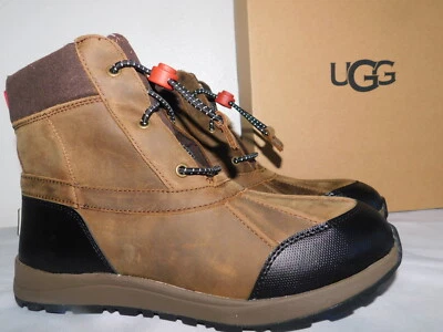 НОВЫЙ ДЕТСКИЙ РАЗМЕР 6 ОРЕХ UGG TURLOCK ПОГОДЫ ВОДОНЕПРОНИЦАЕМЫЙ КОЖАНЫЕ БОТИНКИ 1112247K - Изображение 1 из 4