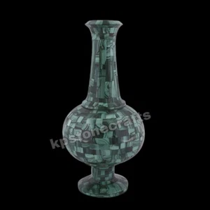 Malachite Stone Flower Vase Pot Exclusive Interior Display Item Home Decor Gift - Imagen 1 de 5