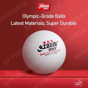 DHS D40+ 3Star Table Tennis Plastic Balls White Orange Ping Pong Balls - Picture 1 of 13