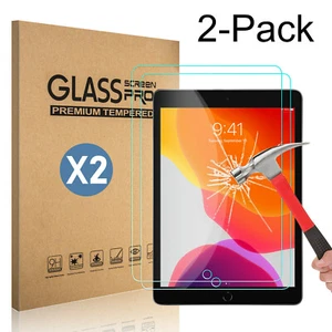 2-Pack Tempered Glass Screen Protector Cover For iPad 10.2 inch 2019 7th Gen HD - Picture 1 of 5