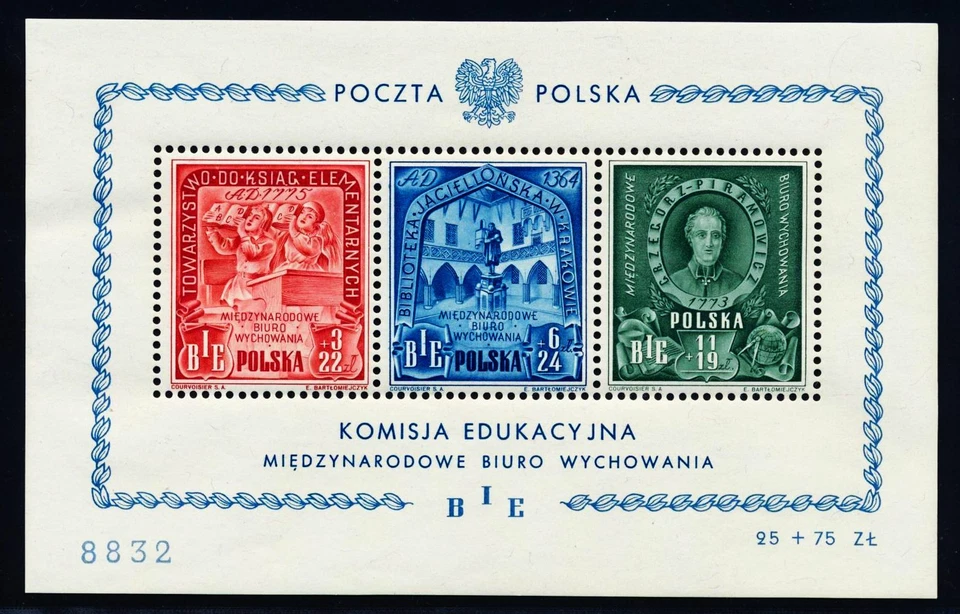 POLAND 1946 Very Fine **/* Education (BIE) Sheet , Must LOOK , Children - Image 1 of 1