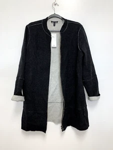 NWT Eileen Fisher Felted Merino Doubleknit Full Zip Long Jacket Size Medium $438 - Picture 1 of 5