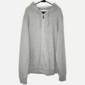 American Tall Herren Sweatshirt XL groß grau hellbraun langärmelig Hoodie mit durchgehendem Reißverschluss - Bild 1 von 17