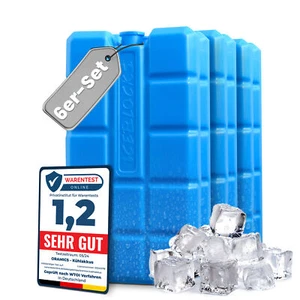 6x Kühlakkus groß flach je Kühlelement 200ml Kühlpacks für Kühltasche Kühlbox - Bild 1 von 8