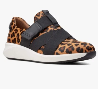 Clark's Unstructured Un Rio Strap STUNNING LEOPARD Cheetah Sneaker Shoe Womens 8 - Image 1 of 4