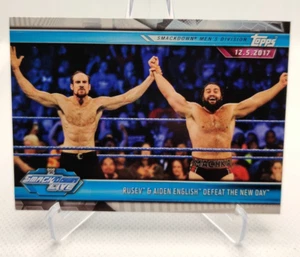 2019 Topps WWE Road to WrestleMania #74 RUSEV / AIDEN ENGLISH wrestling card - Picture 1 of 2