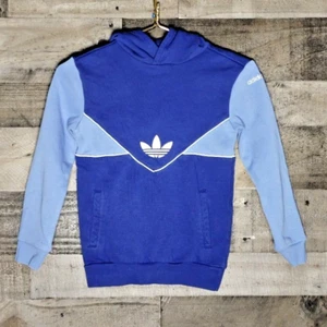 Youth Adidas Adicolor Blue Longsleeve Hooded Sweatshirt x Hoodie Boys Size Large - Picture 1 of 4