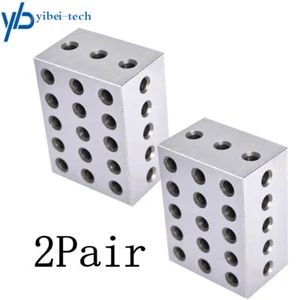 2-3-4 234 Blocchi 23 Fori .0002" Ultra Precisione Machinist Jig US 2 Coppia Abbinata - Foto 1 di 11