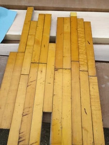 100 year old Reclaimed hard maple  figured flooring turning blanks 1x1.25x13 - Picture 1 of 5