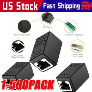 RJ45 Inline Kupplung Cat7 Cat6 Cat5e Cat5 Ethernet LAN Netzwerkkabel Adapter Set - Bild 1 von 14