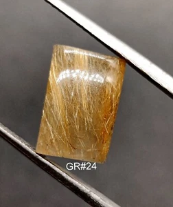 Natural Golden Routile Gemstone Cabochon Top Quality Rutile Rectangle Shape - Picture 1 of 5