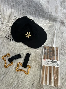 8pc Set: FRENCHIE DOG BLACK adjustable CAP HAT+2 Keychains & 10 Chopsticks - Picture 1 of 10