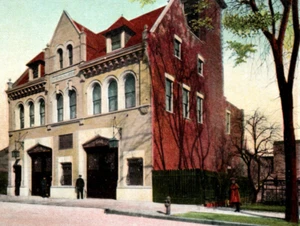 Nueva postal de la sede del Departamento de Bomberos de Rochelle NY Nueva York - Imagen 1 de 3