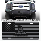 American Flag Don't Tread On Me Embossed Aluminum Automotive License Plate