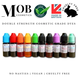 10mL Sets cosmetic soap bath bomb making cosmetic colour dye colourants x2 conc - Picture 1 of 3