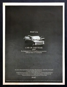 1967 Fiat 124 Sedan photo "Car of the Year designated by 50 Editors" print ad - Picture 1 of 1