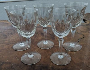 Tiffin Franciscan Elyse Etched Wine Glasses Set Of 5 6'' - Picture 1 of 15