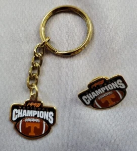 1998 NATIONAL CHAMPIONS University Of Tennessee Volunteers Keychain & Pin Set - Picture 1 of 6
