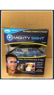 JML Mighty Sight LED Magnifying Glasses with Rechargeable Lights 160% Magnftion - Image 1 of 4